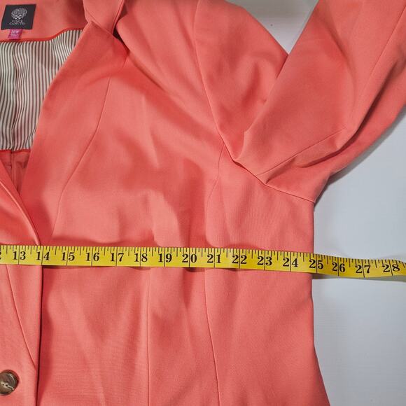 Vince Camuto Blazer Womens 20W Coral Single Button Lined Career Jacket Preppy - Picture 8 of 11